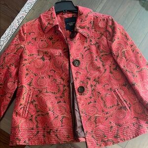 Talbots Women's Red Paisley Jacket